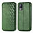 Coque Portefeuille Livre Cuir Etui Clapet S01D pour Vivo V21e 4G Vert