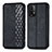 Coque Portefeuille Livre Cuir Etui Clapet S01D pour Xiaomi Redmi 9 Power Noir