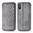 Coque Portefeuille Livre Cuir Etui Clapet S01D pour Xiaomi Redmi 9A Gris