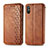 Coque Portefeuille Livre Cuir Etui Clapet S01D pour Xiaomi Redmi 9A Marron