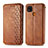 Coque Portefeuille Livre Cuir Etui Clapet S01D pour Xiaomi Redmi 9C NFC Marron