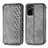 Coque Portefeuille Livre Cuir Etui Clapet S01D pour Xiaomi Redmi Note 11 SE India 4G Gris