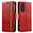 Coque Portefeuille Livre Cuir Etui Clapet S02D pour Huawei Nova 9 Rouge