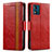 Coque Portefeuille Livre Cuir Etui Clapet S02D pour Motorola Moto E13 Rouge