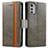 Coque Portefeuille Livre Cuir Etui Clapet S02D pour Motorola Moto E32s Gris