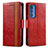 Coque Portefeuille Livre Cuir Etui Clapet S02D pour Motorola Moto Edge 20 Pro 5G Rouge