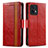 Coque Portefeuille Livre Cuir Etui Clapet S02D pour Motorola Moto Edge 40 Pro 5G Rouge