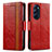 Coque Portefeuille Livre Cuir Etui Clapet S02D pour Motorola Moto Edge Plus (2022) 5G Rouge