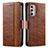 Coque Portefeuille Livre Cuir Etui Clapet S02D pour Motorola Moto G Stylus (2022) 4G Marron