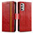 Coque Portefeuille Livre Cuir Etui Clapet S02D pour Motorola Moto G Stylus (2022) 4G Rouge