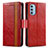 Coque Portefeuille Livre Cuir Etui Clapet S02D pour Motorola Moto G51 5G Rouge
