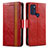 Coque Portefeuille Livre Cuir Etui Clapet S02D pour Motorola Moto G60s Rouge