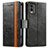 Coque Portefeuille Livre Cuir Etui Clapet S02D pour Nokia C32 Noir