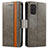 Coque Portefeuille Livre Cuir Etui Clapet S02D pour Nokia G100 Gris