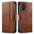 Coque Portefeuille Livre Cuir Etui Clapet S02D pour Nokia G100 Marron