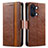 Coque Portefeuille Livre Cuir Etui Clapet S02D pour OnePlus Ace 2V 5G Marron