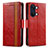 Coque Portefeuille Livre Cuir Etui Clapet S02D pour OnePlus Ace 2V 5G Rouge