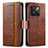 Coque Portefeuille Livre Cuir Etui Clapet S02D pour OnePlus Ace Pro 5G Marron