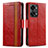 Coque Portefeuille Livre Cuir Etui Clapet S02D pour OnePlus Nord 2T 5G Rouge