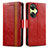 Coque Portefeuille Livre Cuir Etui Clapet S02D pour OnePlus Nord CE 3 5G Rouge