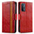 Coque Portefeuille Livre Cuir Etui Clapet S02D pour OnePlus Nord N200 5G Rouge