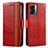 Coque Portefeuille Livre Cuir Etui Clapet S02D pour OnePlus Nord N300 5G Rouge