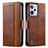 Coque Portefeuille Livre Cuir Etui Clapet S02D pour Realme C31 Marron