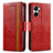 Coque Portefeuille Livre Cuir Etui Clapet S02D pour Realme C33 (2023) Rouge