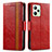 Coque Portefeuille Livre Cuir Etui Clapet S02D pour Realme C35 Rouge