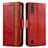Coque Portefeuille Livre Cuir Etui Clapet S02D pour Samsung Galaxy A01 SM-A015 Rouge