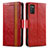 Coque Portefeuille Livre Cuir Etui Clapet S02D pour Samsung Galaxy A02s Rouge