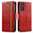 Coque Portefeuille Livre Cuir Etui Clapet S02D pour Samsung Galaxy A05s Rouge