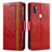 Coque Portefeuille Livre Cuir Etui Clapet S02D pour Samsung Galaxy A11 Rouge