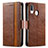 Coque Portefeuille Livre Cuir Etui Clapet S02D pour Samsung Galaxy A20e Marron