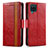 Coque Portefeuille Livre Cuir Etui Clapet S02D pour Samsung Galaxy F12 Rouge