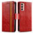 Coque Portefeuille Livre Cuir Etui Clapet S02D pour Samsung Galaxy F13 4G Rouge