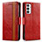 Coque Portefeuille Livre Cuir Etui Clapet S02D pour Samsung Galaxy F23 5G Rouge