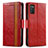 Coque Portefeuille Livre Cuir Etui Clapet S02D pour Samsung Galaxy M02s Rouge