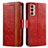 Coque Portefeuille Livre Cuir Etui Clapet S02D pour Samsung Galaxy M13 4G Rouge