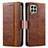 Coque Portefeuille Livre Cuir Etui Clapet S02D pour Samsung Galaxy M33 5G Marron