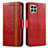 Coque Portefeuille Livre Cuir Etui Clapet S02D pour Samsung Galaxy M33 5G Rouge