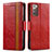 Coque Portefeuille Livre Cuir Etui Clapet S02D pour Samsung Galaxy Note 20 5G Rouge