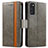 Coque Portefeuille Livre Cuir Etui Clapet S02D pour Samsung Galaxy S20 5G Gris