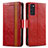 Coque Portefeuille Livre Cuir Etui Clapet S02D pour Samsung Galaxy S20 5G Rouge