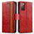 Coque Portefeuille Livre Cuir Etui Clapet S02D pour Samsung Galaxy S20 FE (2022) 5G Rouge
