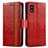 Coque Portefeuille Livre Cuir Etui Clapet S02D pour Sharp Aquos wish3 Rouge