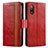 Coque Portefeuille Livre Cuir Etui Clapet S02D pour Sony Xperia Ace II Rouge