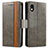 Coque Portefeuille Livre Cuir Etui Clapet S02D pour Sony Xperia Ace III Gris