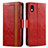 Coque Portefeuille Livre Cuir Etui Clapet S02D pour Sony Xperia Ace III Rouge