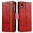 Coque Portefeuille Livre Cuir Etui Clapet S02D pour Sony Xperia Ace III SO-53C Rouge